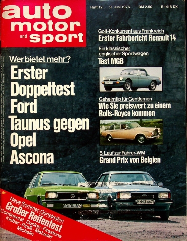 Deckblatt Auto Motor und Sport (12/1976)